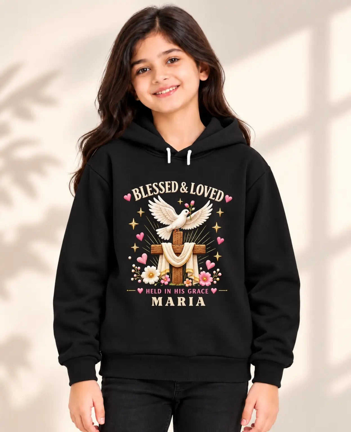 Faith & Blessings Kid Custom Cotton Hoodie Swiftsoul