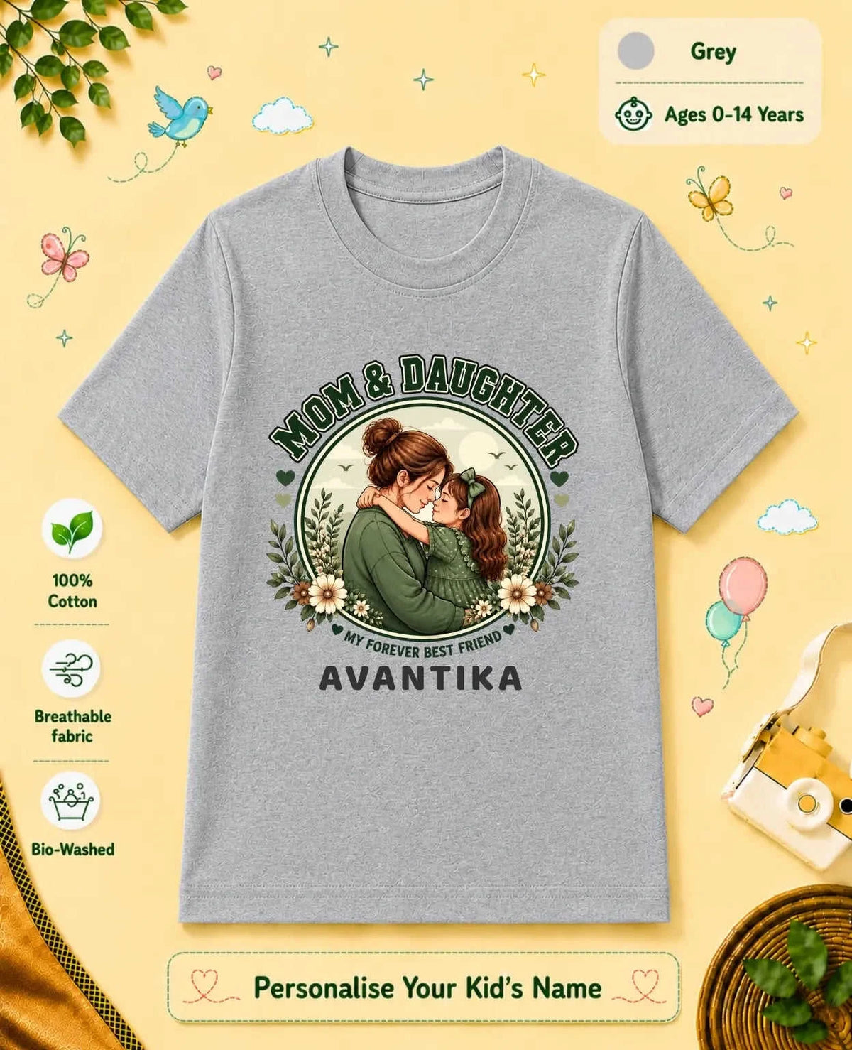Family Bond Custom Kid Cotton Tee Swiftsoul
