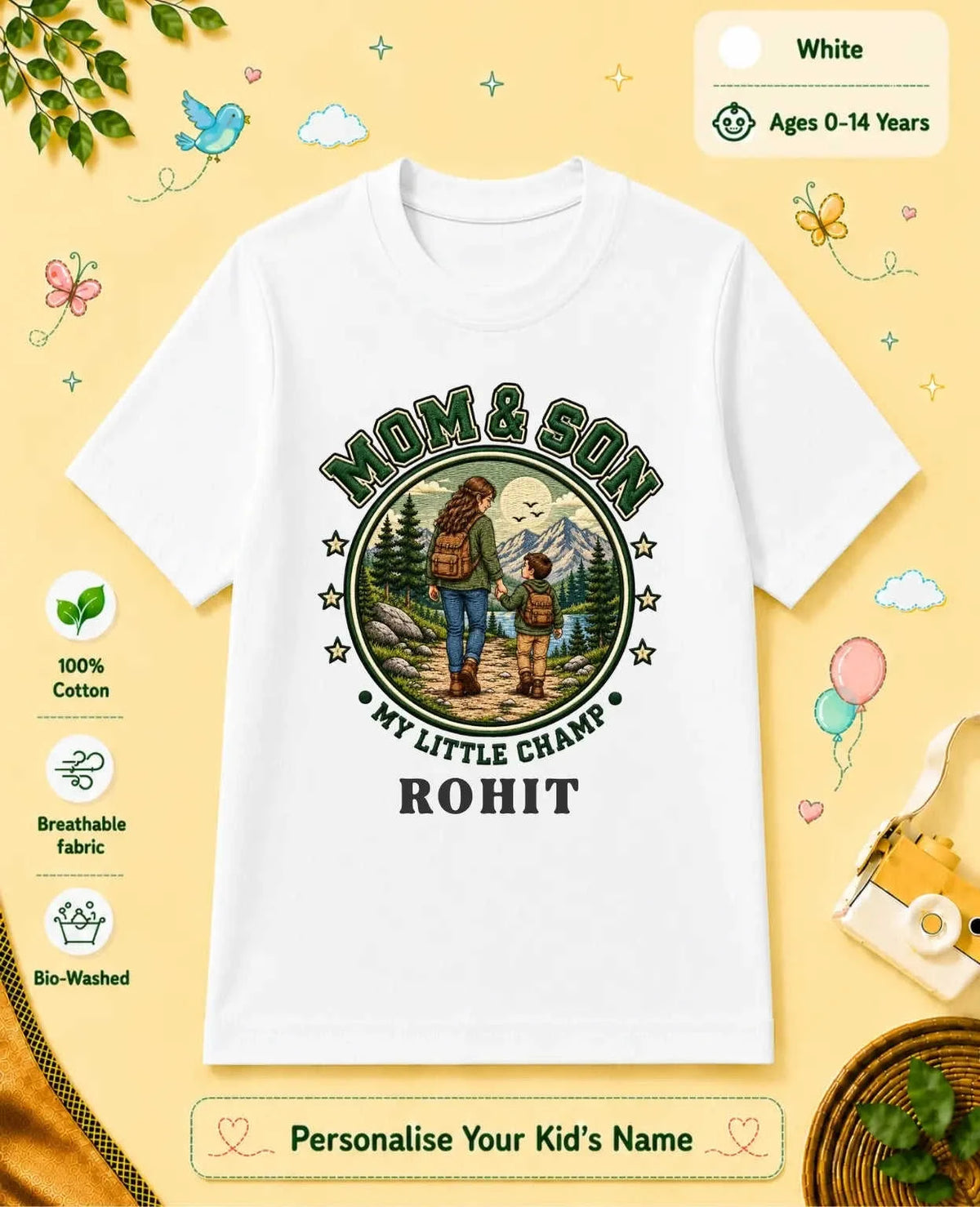 Family Bond Custom Kid Cotton Tee Swiftsoul