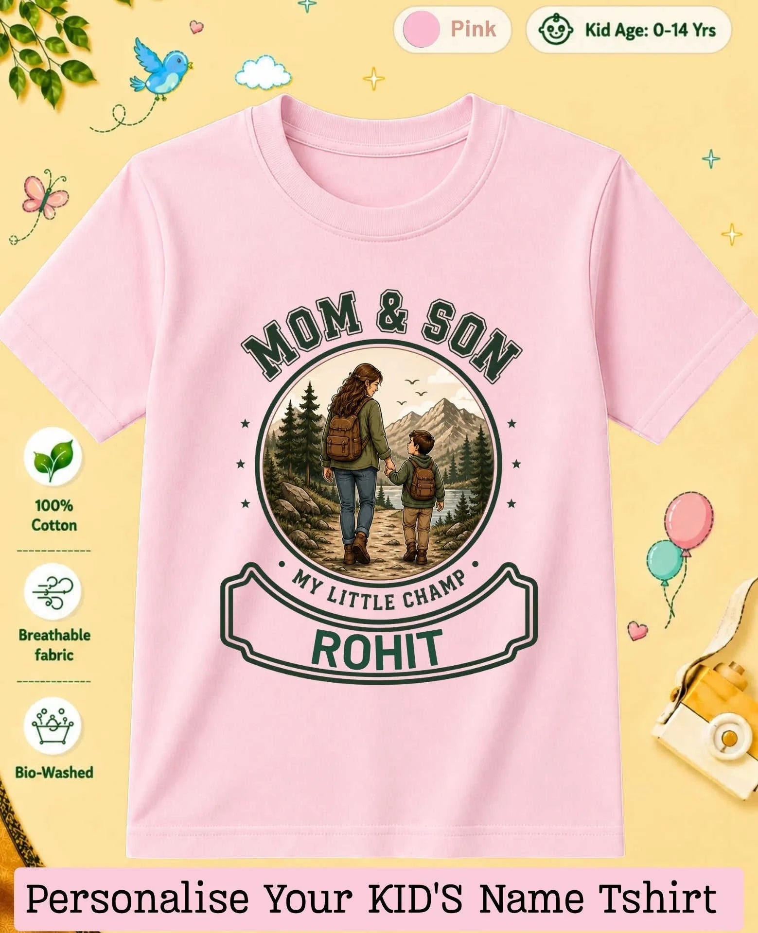 Family Bond Custom Kid Cotton Tee Swiftsoul