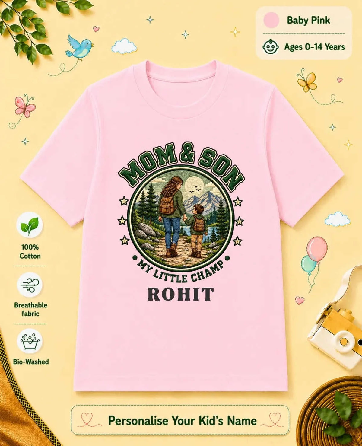 Family Bond Custom Kid Cotton Tee Swiftsoul
