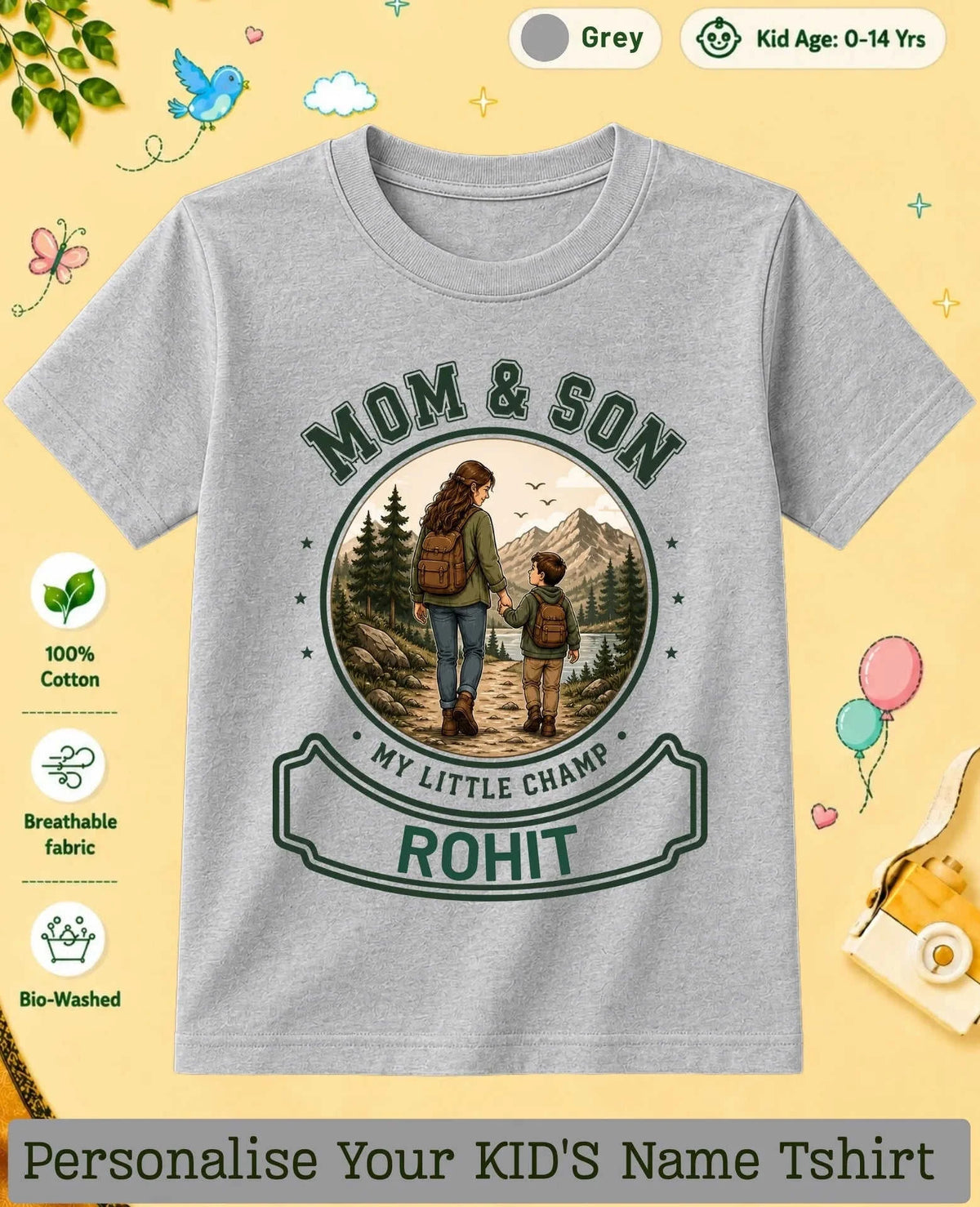 Family Bond Custom Kid Cotton Tee Swiftsoul