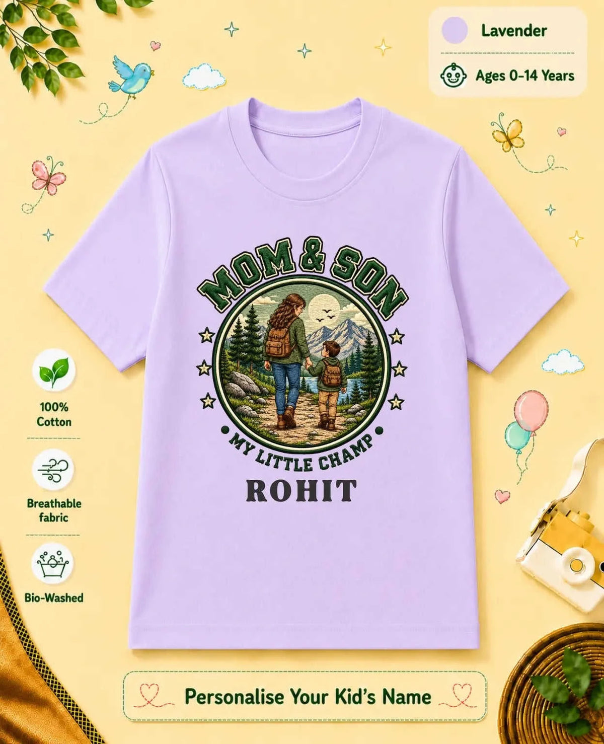 Family Bond Custom Kid Cotton Tee Swiftsoul