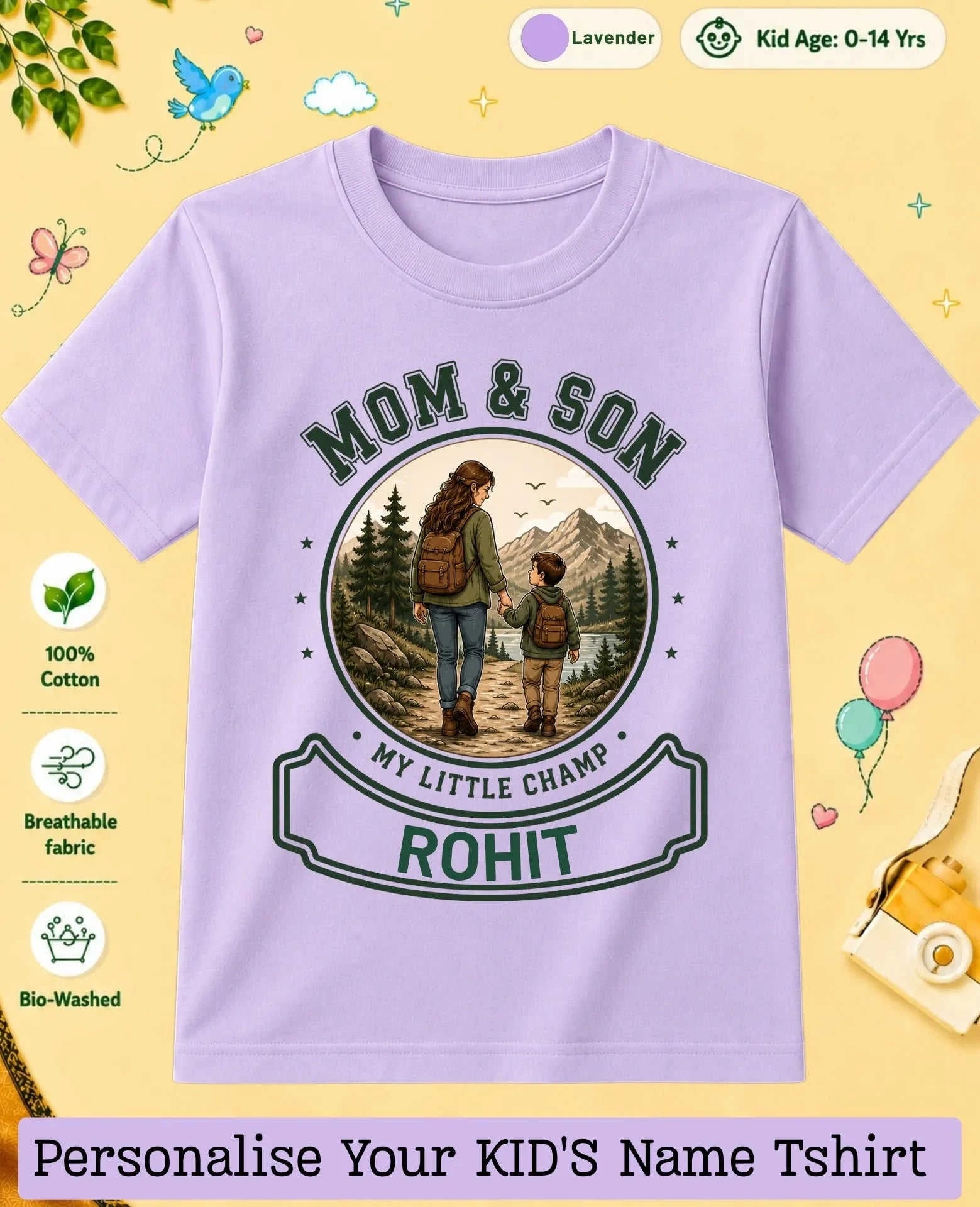 Family Bond Custom Kid Cotton Tee Swiftsoul