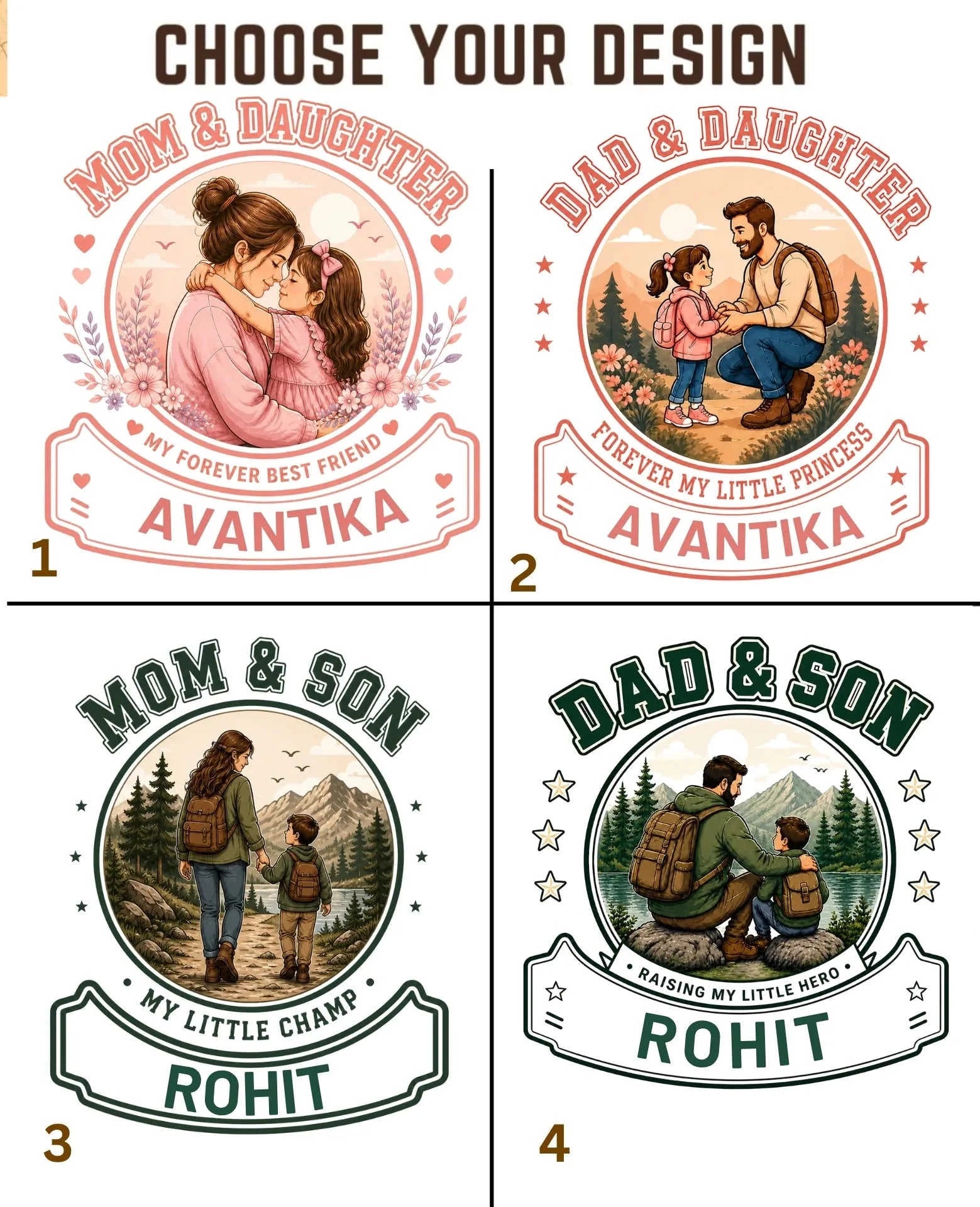 Family Bond Custom Kid Cotton Tee Swiftsoul