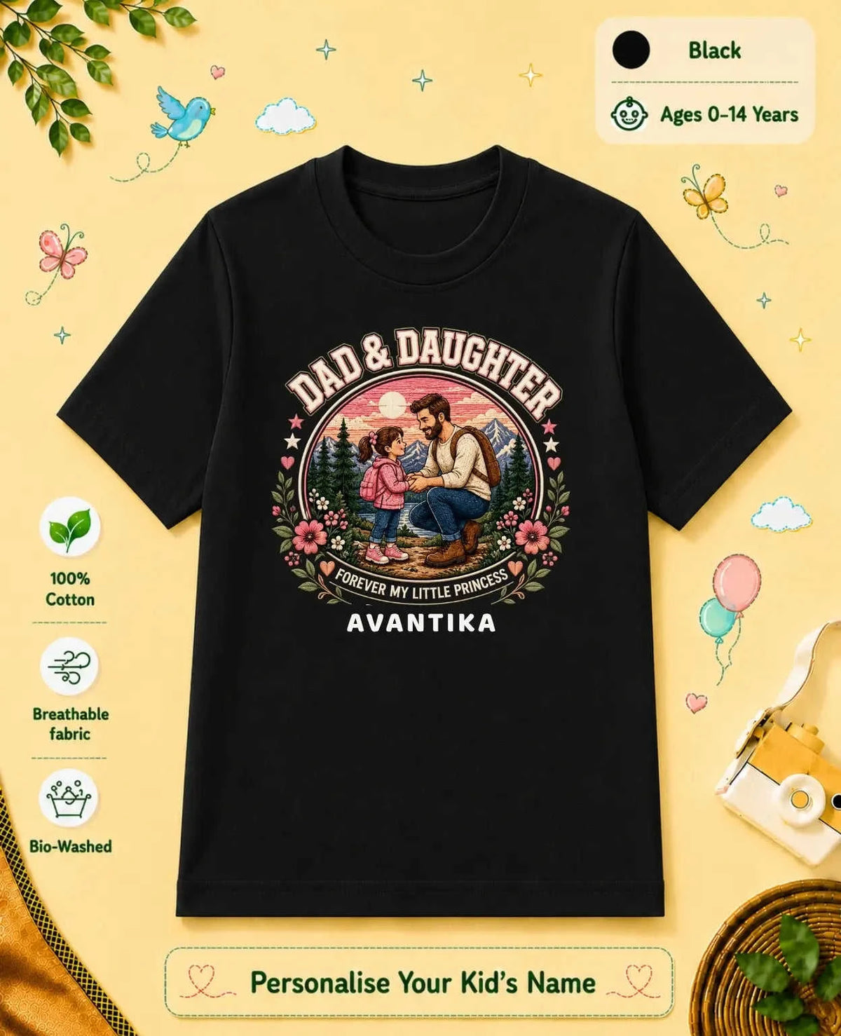 Family Bond Custom Kid's Cotton Tshirt Swiftsoul