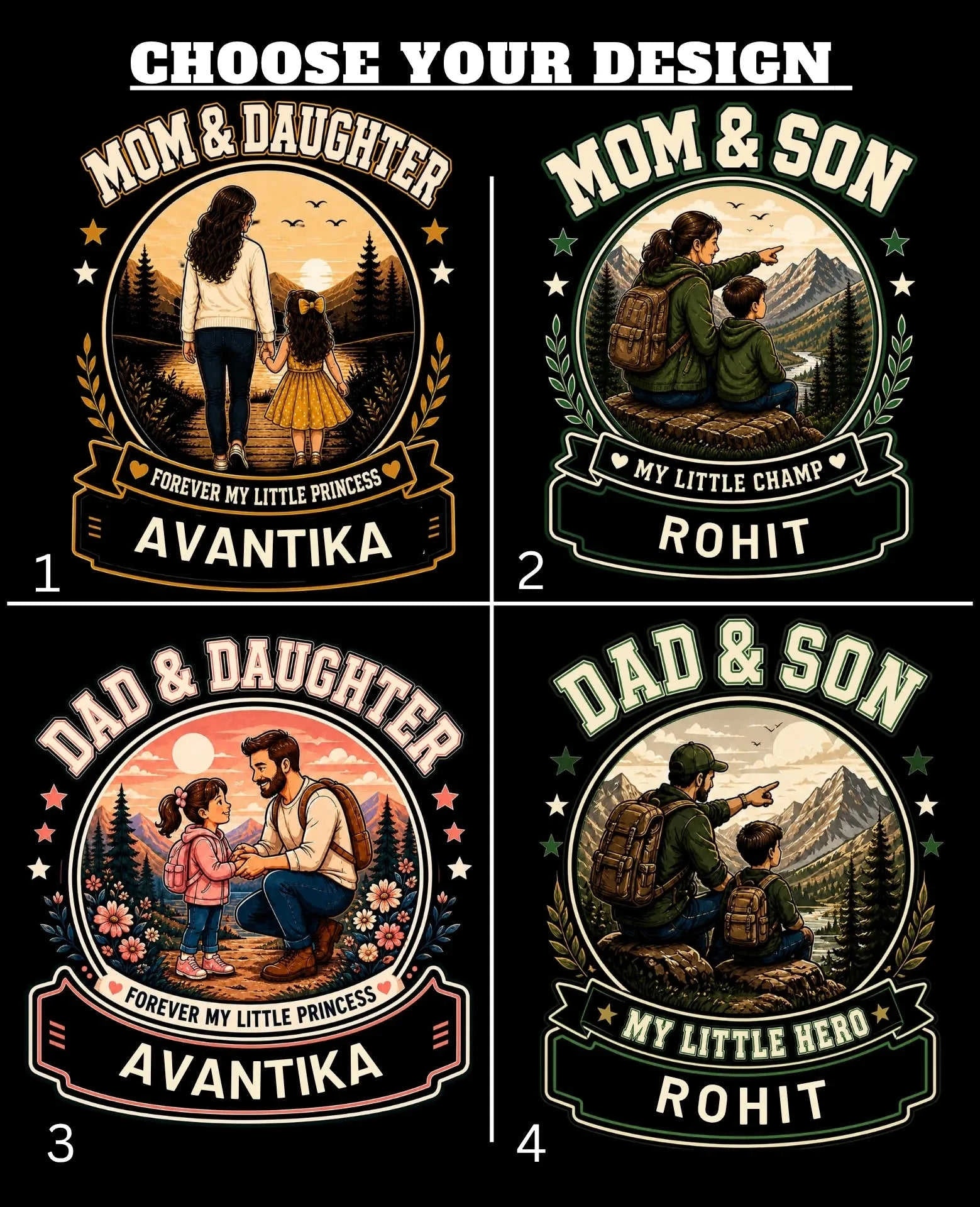 Family Bond Custom Kid's Cotton Tshirt Swiftsoul
