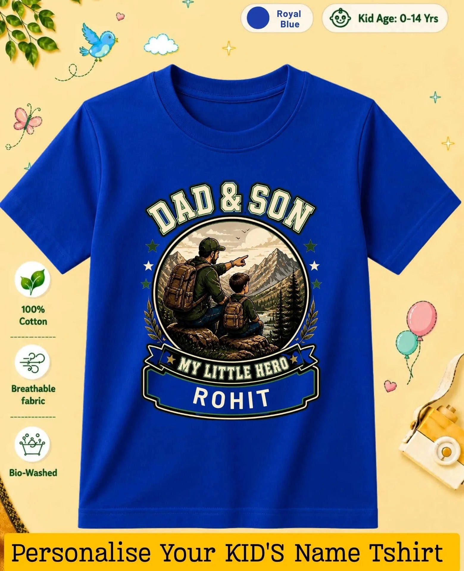 Family Bond Custom Kid's Cotton Tshirt Swiftsoul