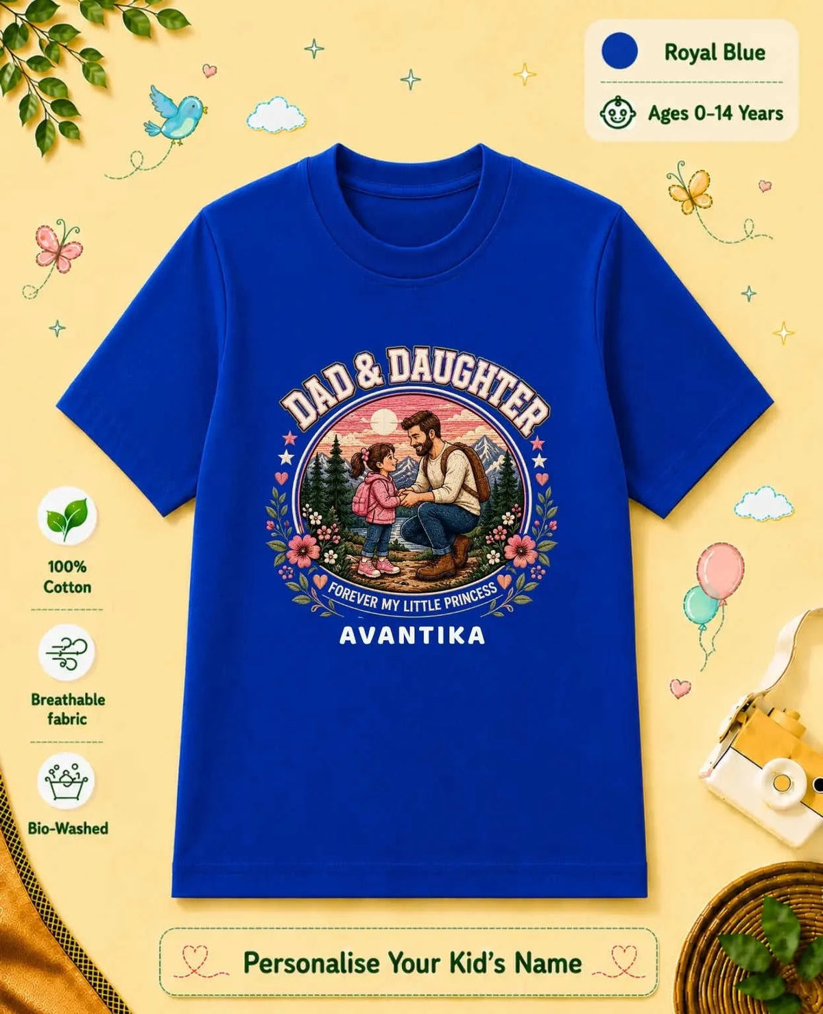 Family Bond Custom Kid's Cotton Tshirt Swiftsoul