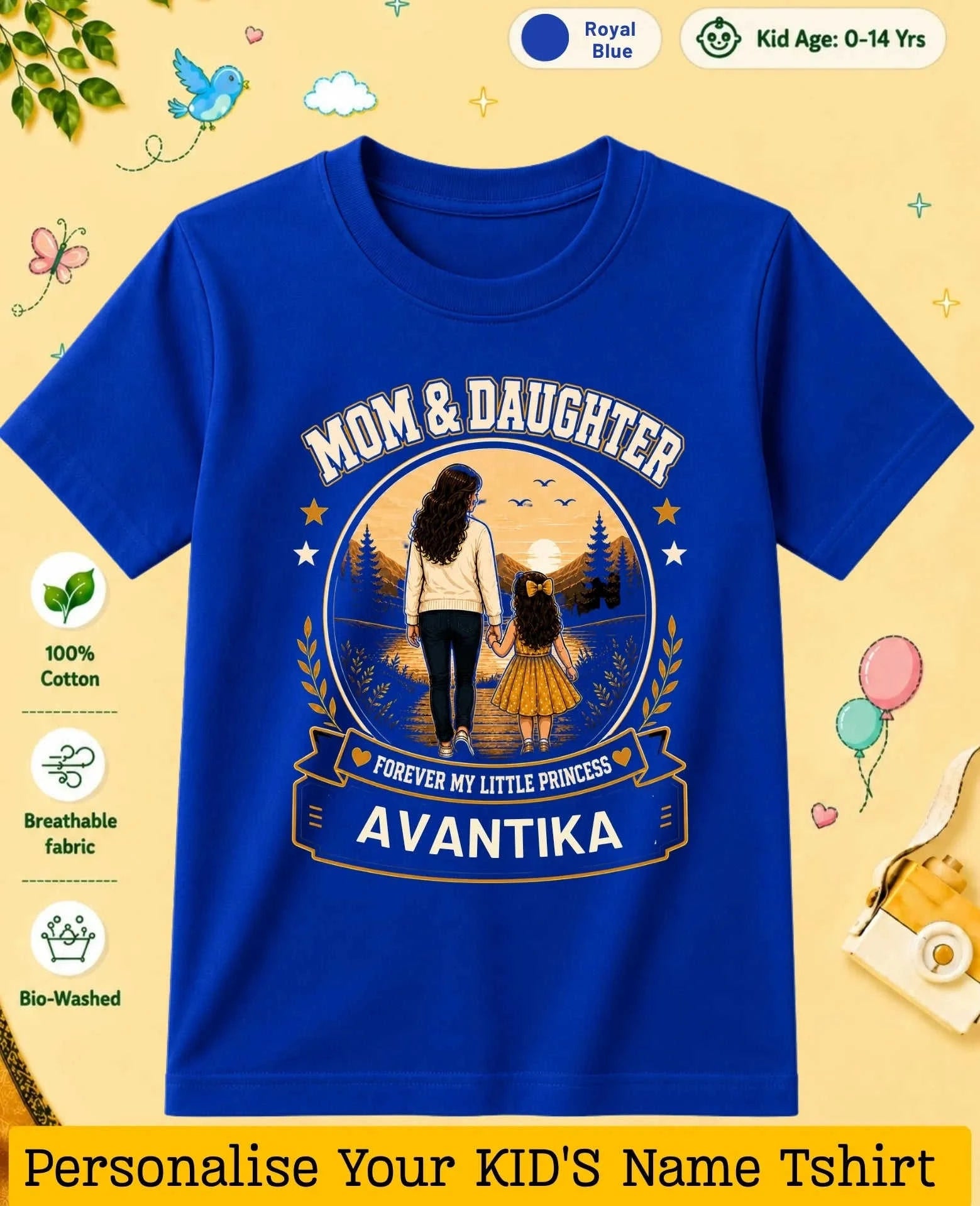 Family Bond Custom Kid's Cotton Tshirt Swiftsoul