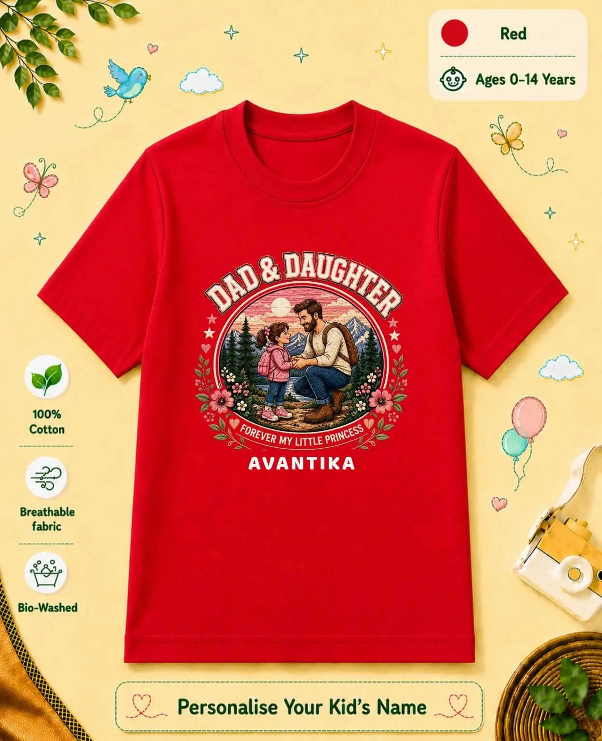 Family Bond Custom Kid's Cotton Tshirt Swiftsoul