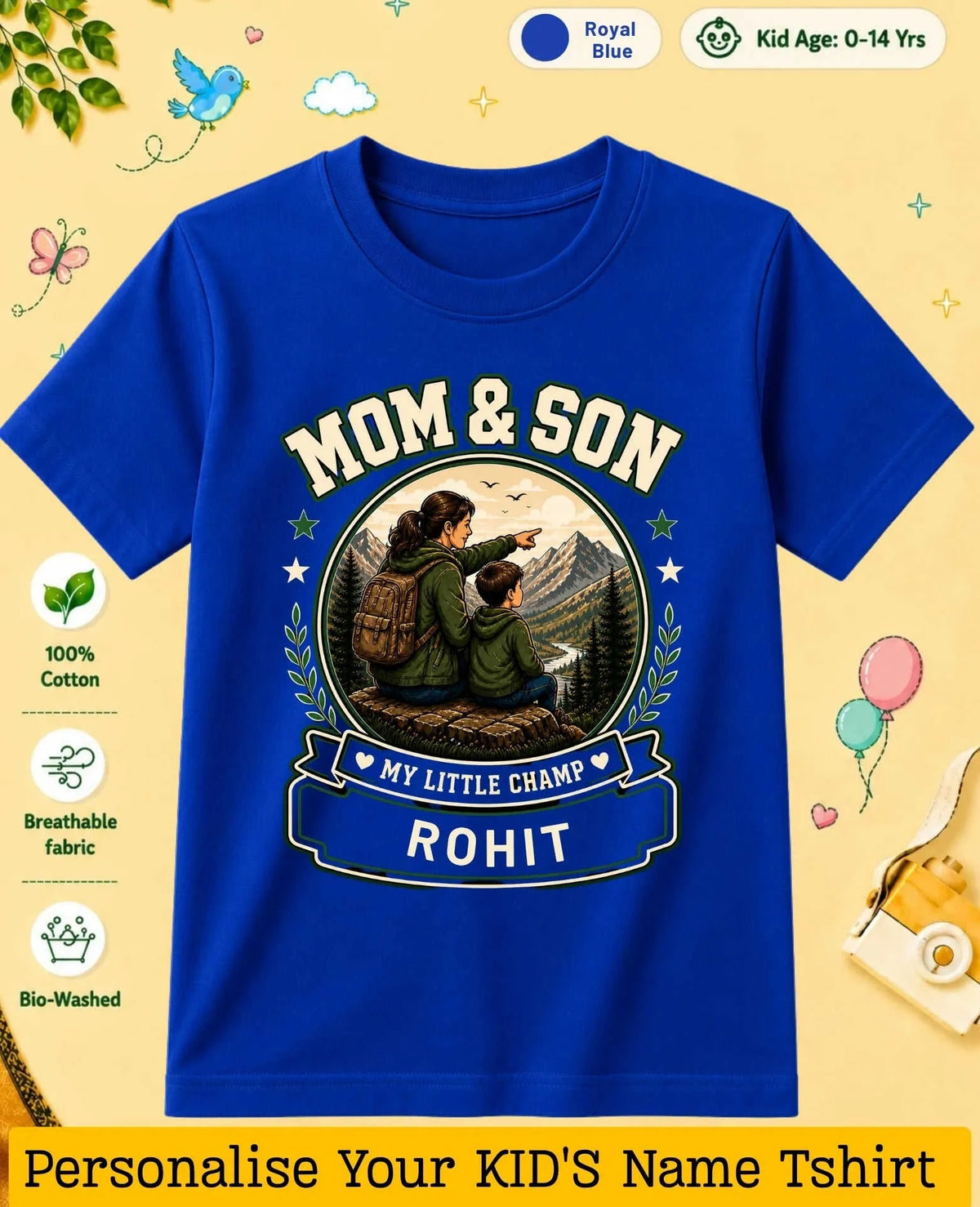 Family Bond Custom Kid's Cotton Tshirt Swiftsoul