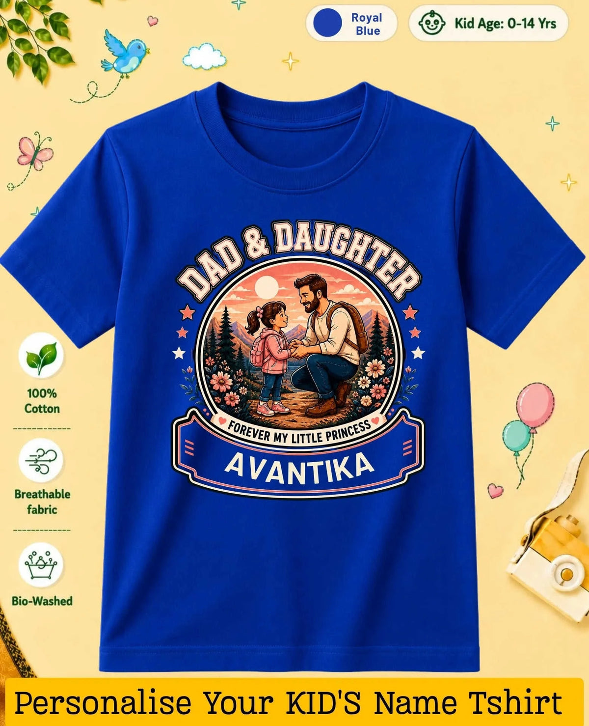 Family Bond Custom Kid's Cotton Tshirt Swiftsoul