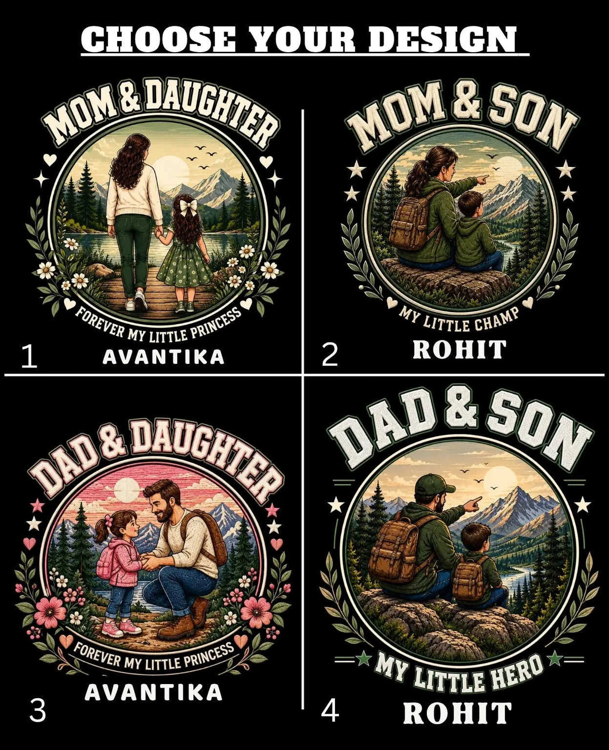 Family Bond Custom Kid's Cotton Tshirt Swiftsoul