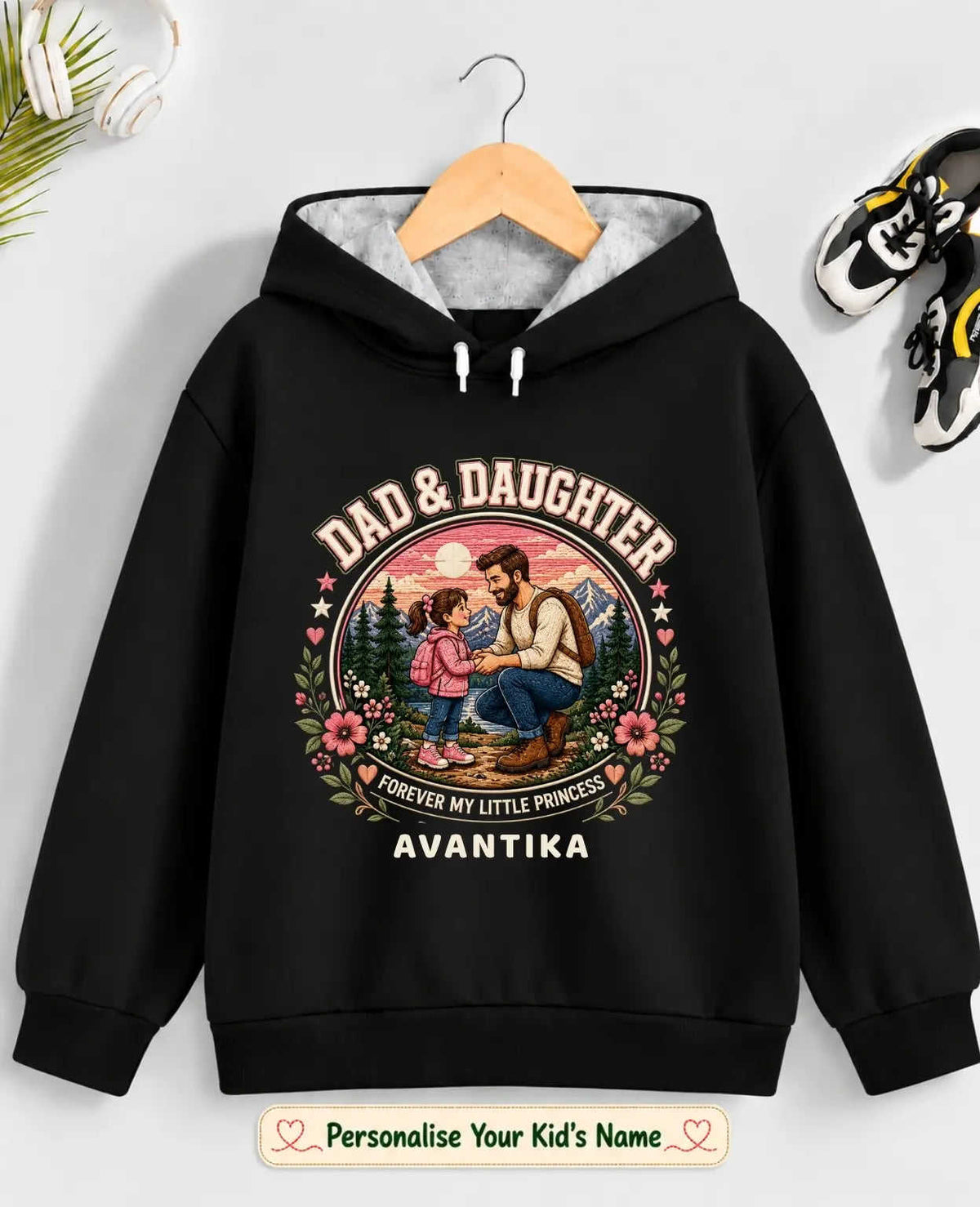 Family Bond Kid Cotton Custom Hoodie Swiftsoul