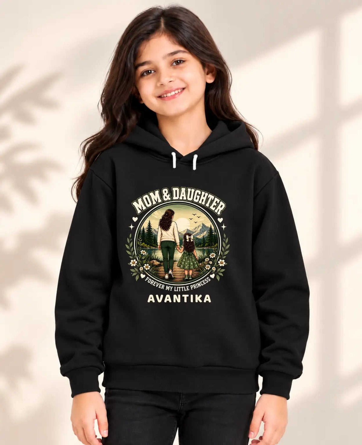Family Bond Kid Cotton Custom Hoodie Swiftsoul