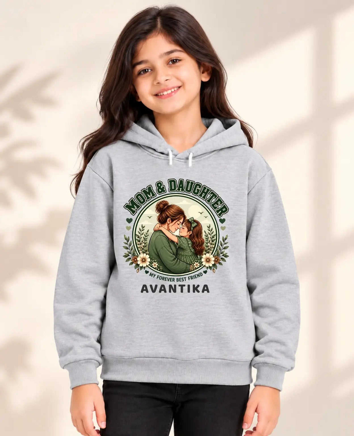 Family Bond Kid Cotton Custom Hoodie Swiftsoul