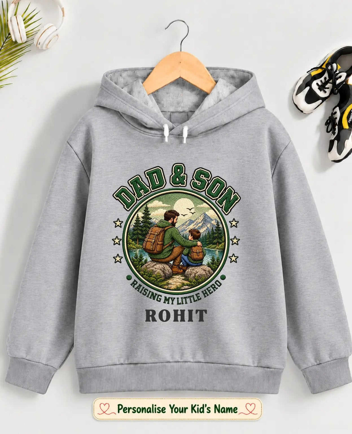 Family Bond Kid Cotton Custom Hoodie Swiftsoul