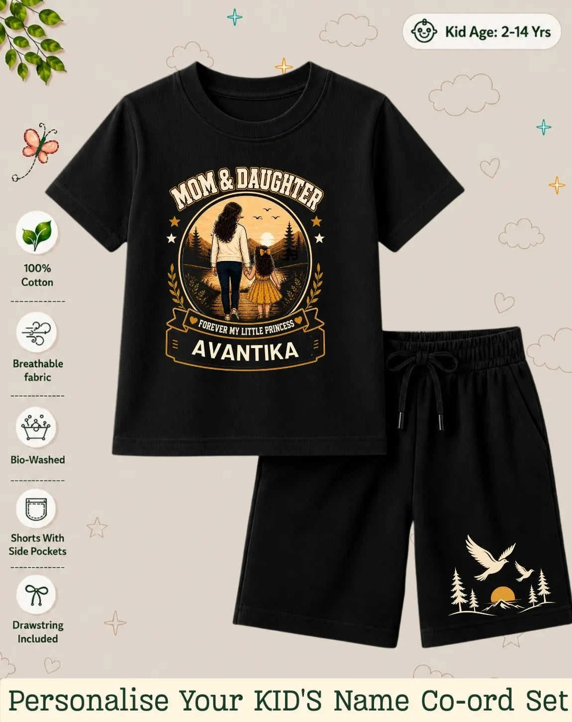 Family Bond Kid's Custom Co-ord Set (Copy) Swiftsoul