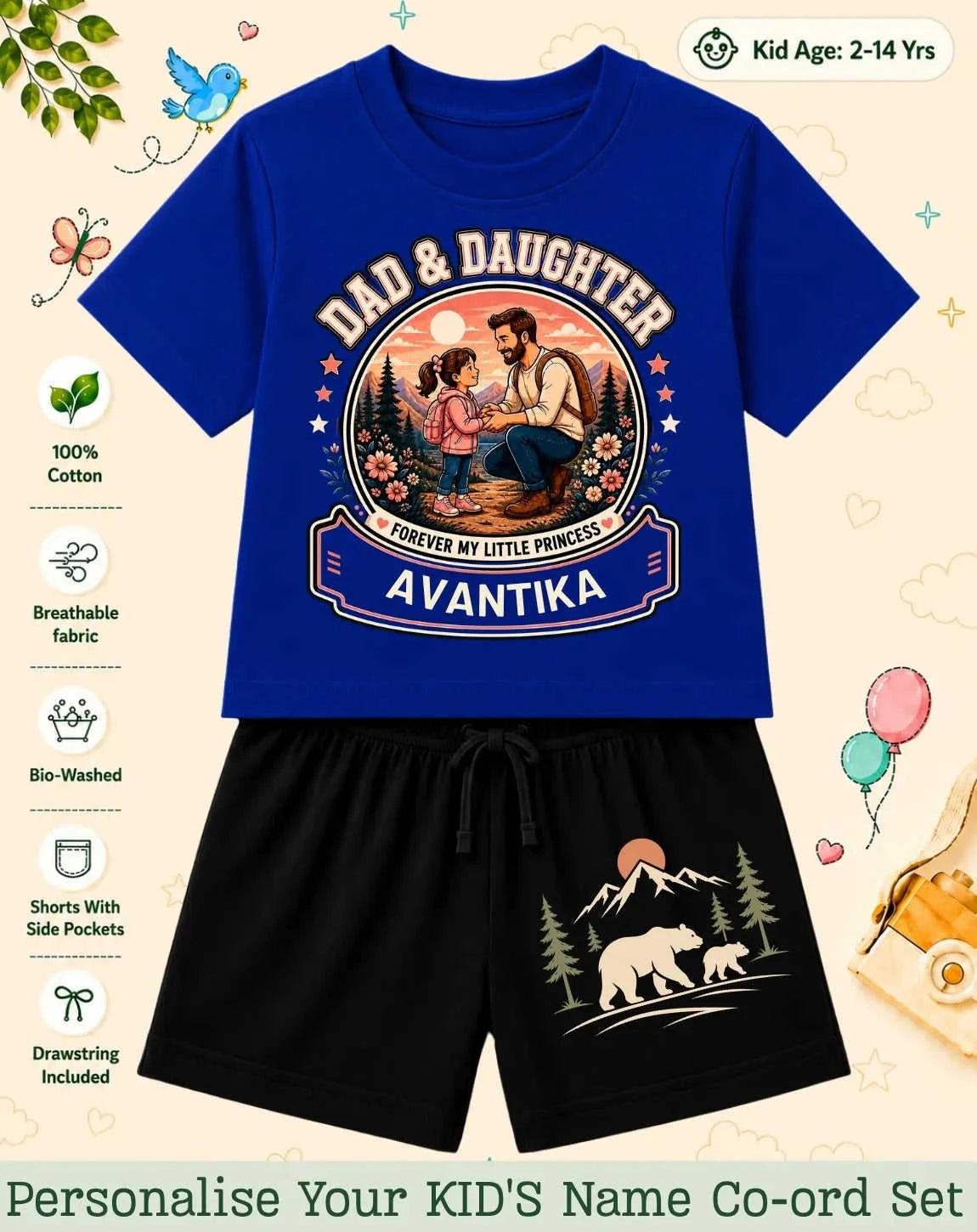 Family Bond Kid's Custom Co-ord Set (Copy) Swiftsoul