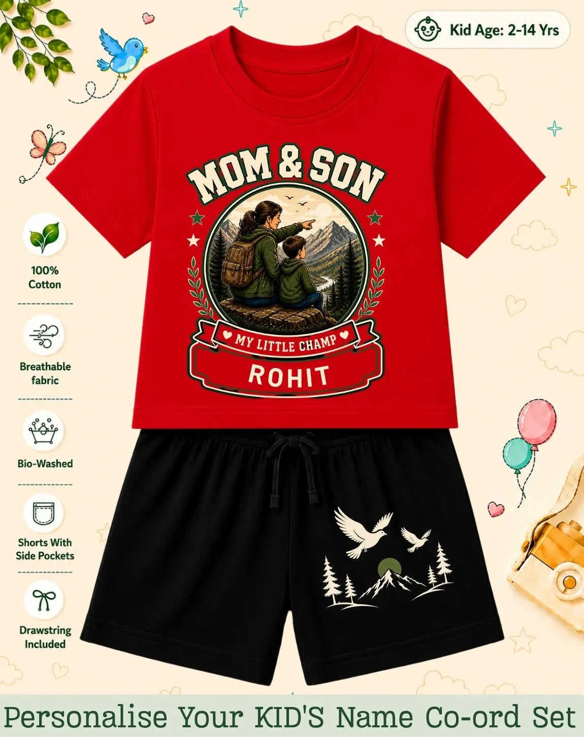 Family Bond Kid's Custom Co-ord Set (Copy) Swiftsoul