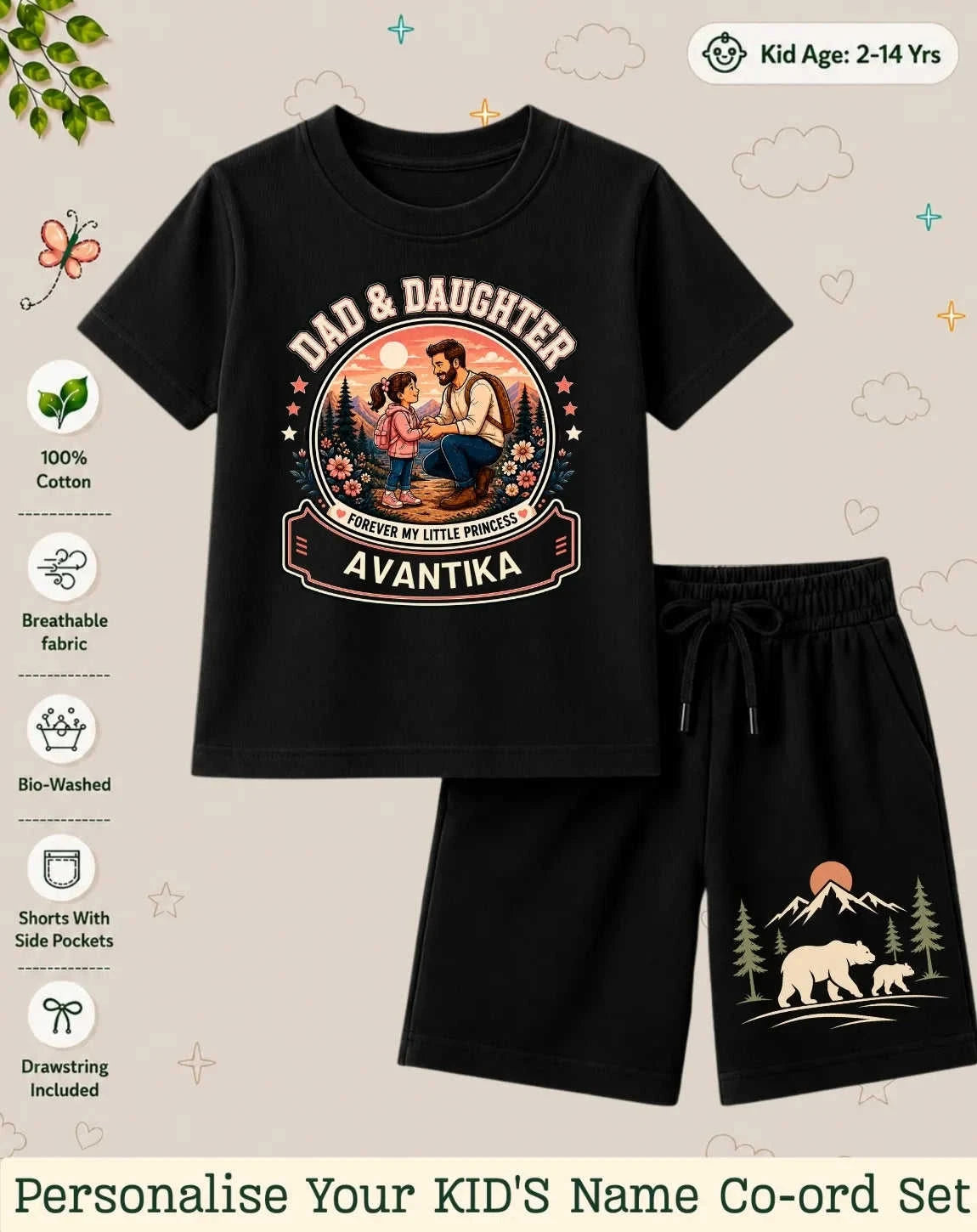 Family Bond Kid's Custom Co-ord Set (Copy) Swiftsoul