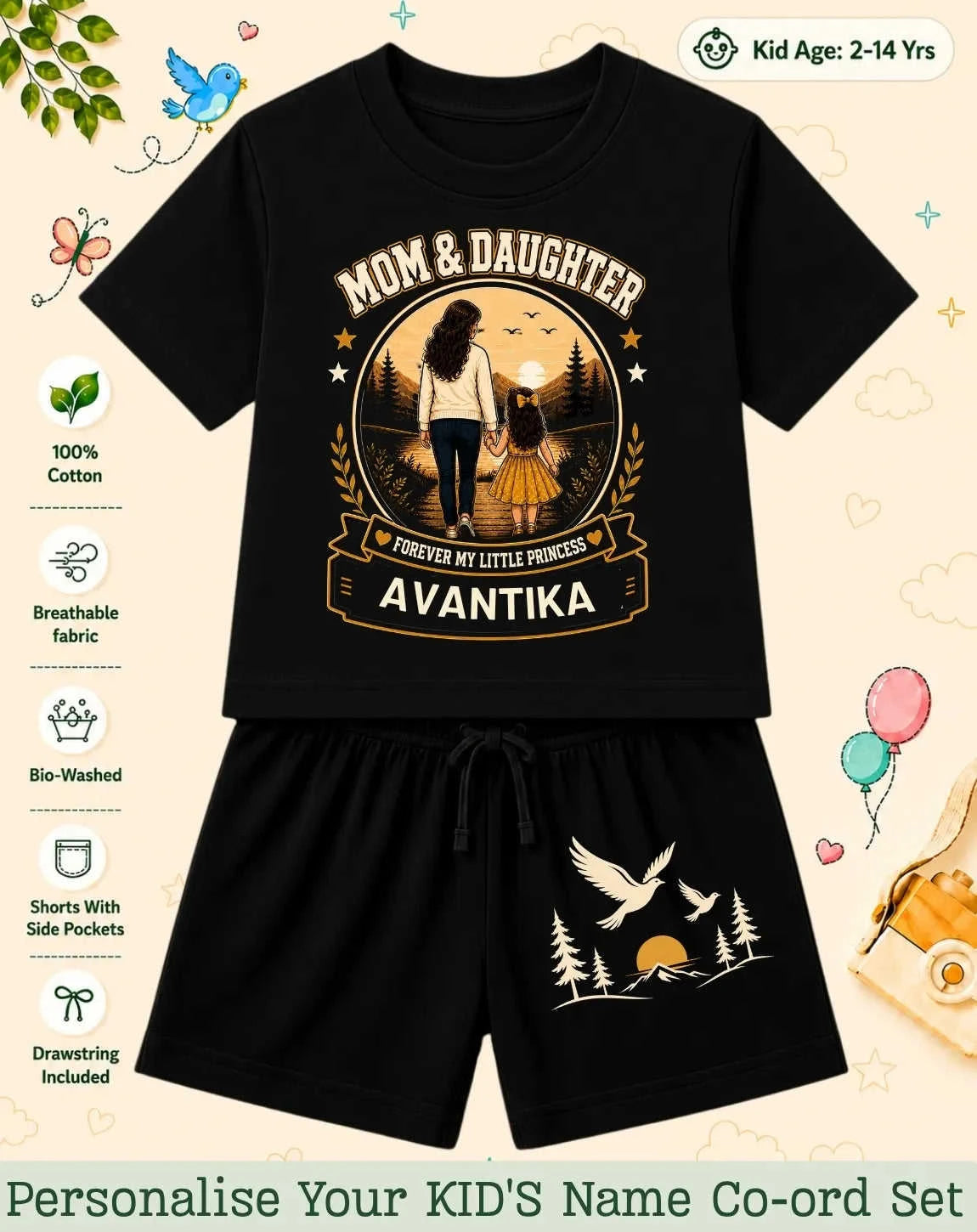 Family Bond Kid's Custom Co-ord Set (Copy) Swiftsoul