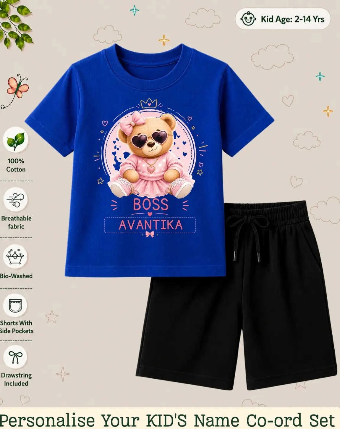 Family Boss Custom Kid Co-ord Set Swiftsoul