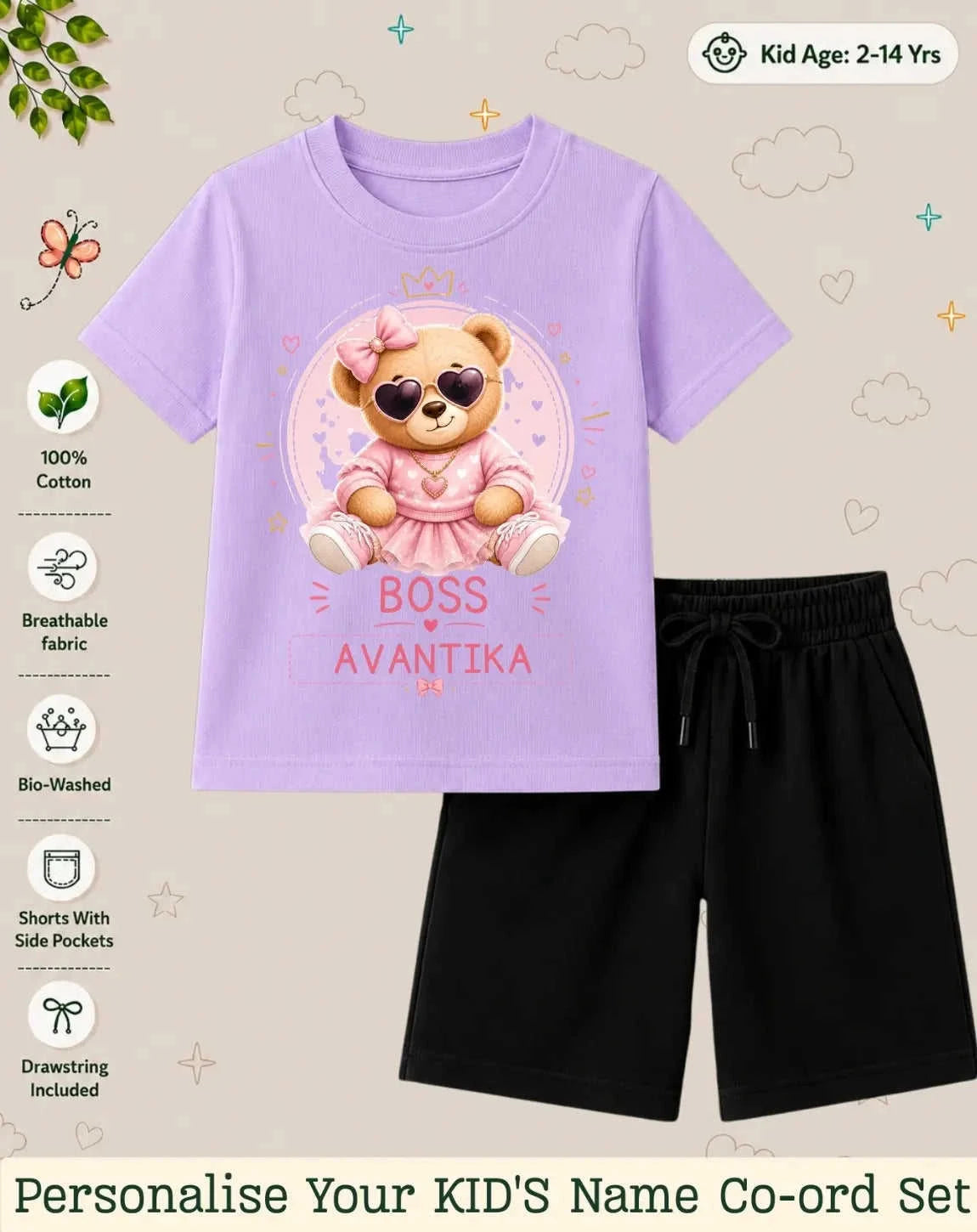 Family Boss Custom Kid Co-ord Set Swiftsoul