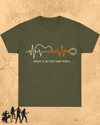 Feel The Beat Music Cotton T-Shirt Swiftsoul