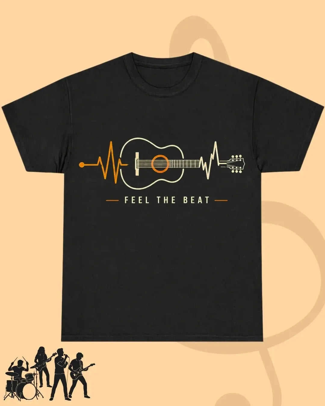 Feel The Beat Music Cotton T-Shirt Swiftsoul