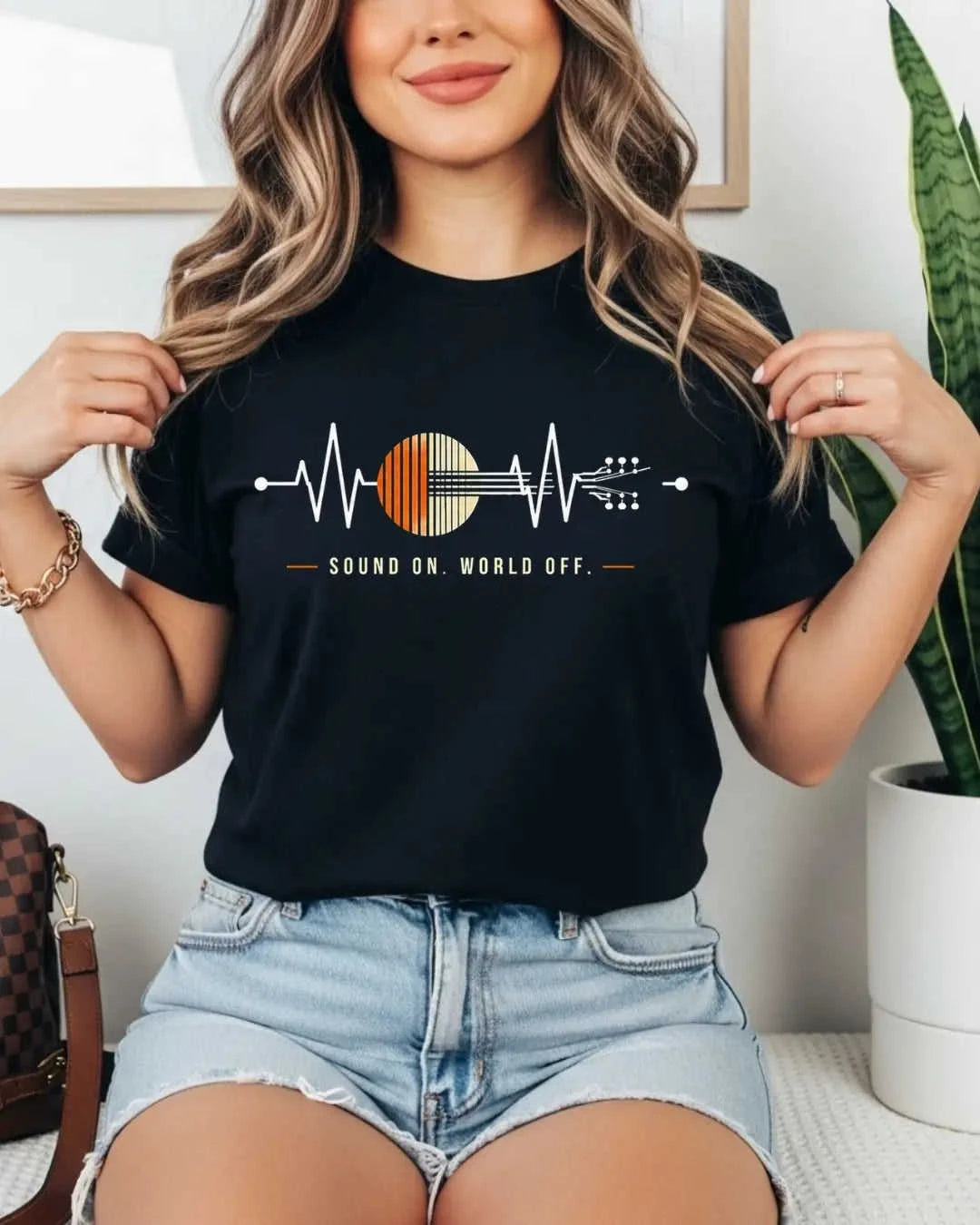 Feel The Beat Music Cotton T-Shirt Swiftsoul