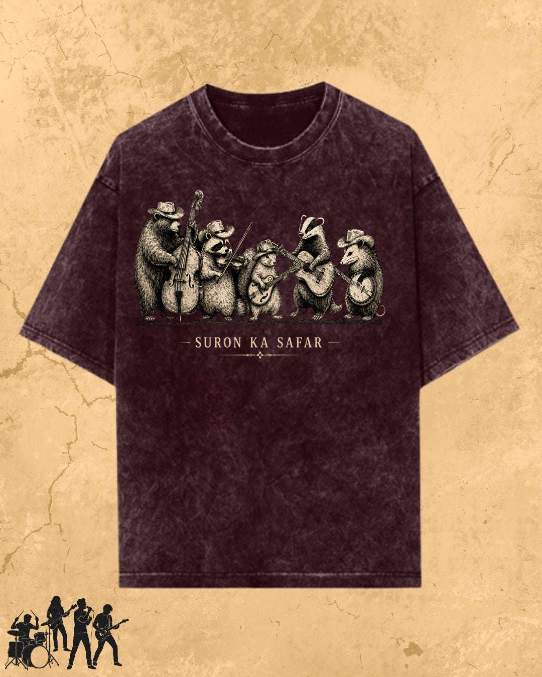 Folk Band Animals Music T-Shirt Billien LLC 