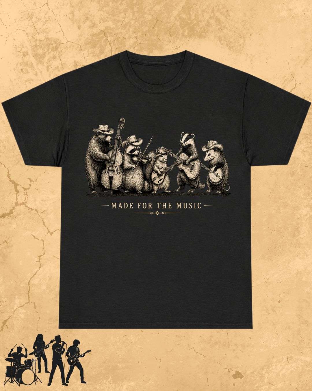 Folk Band Animals Music T-Shirt Billien LLC 