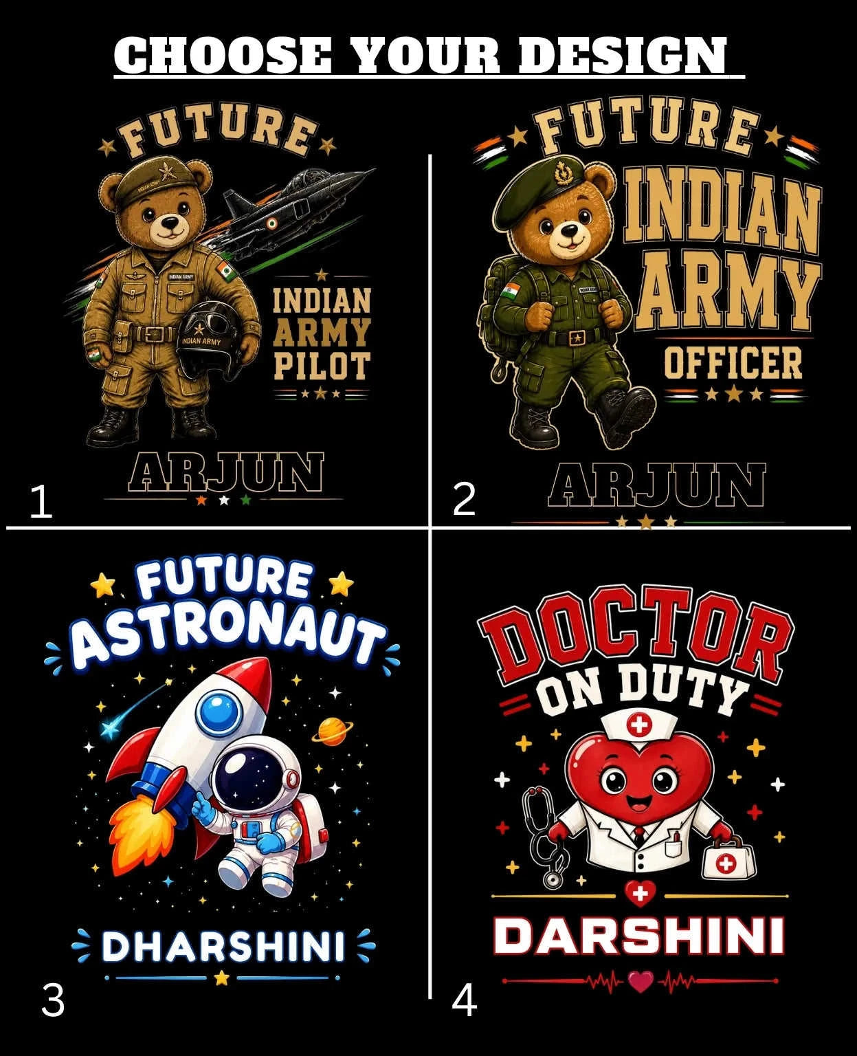 Future Professionals Custom Kid Cotton Tshirt Swiftsoul
