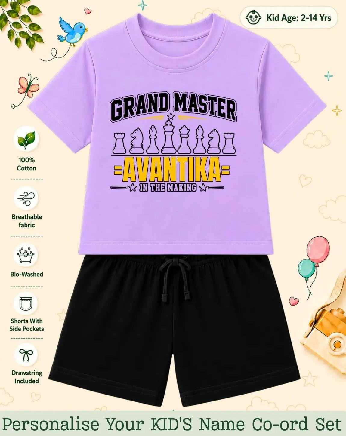Future Sport Star Custom Kid Co-ord Set Swiftsoul