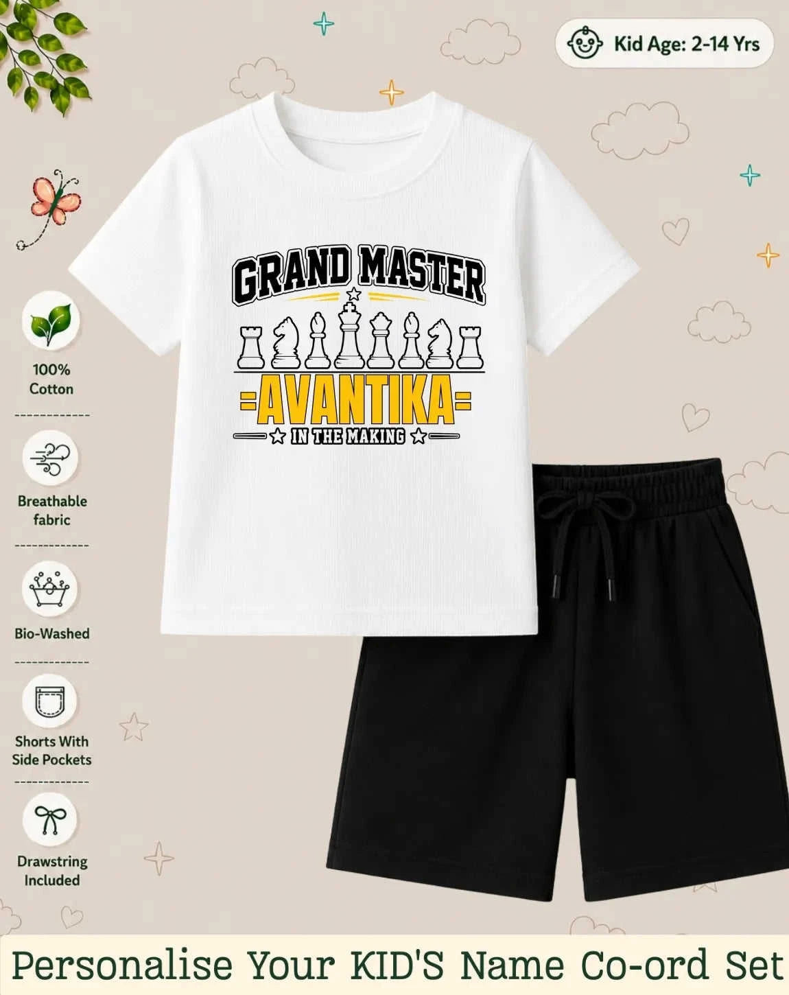 Future Sport Star Custom Kid Co-ord Set Swiftsoul