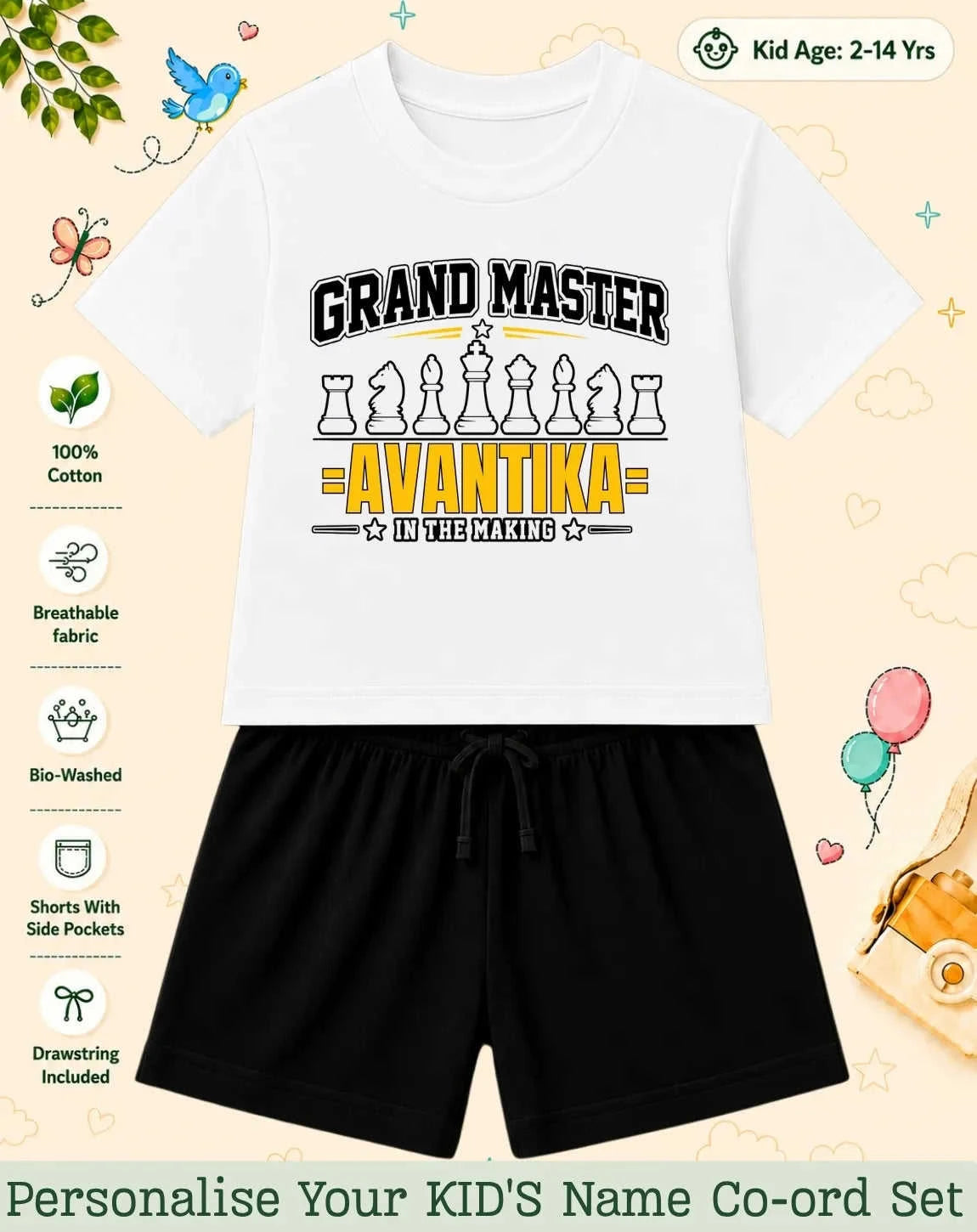 Future Sport Star Custom Kid Co-ord Set Swiftsoul