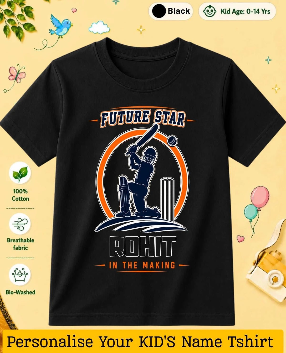 Future Sport Star Custom Kid Cotton Tshirt Swiftsoul