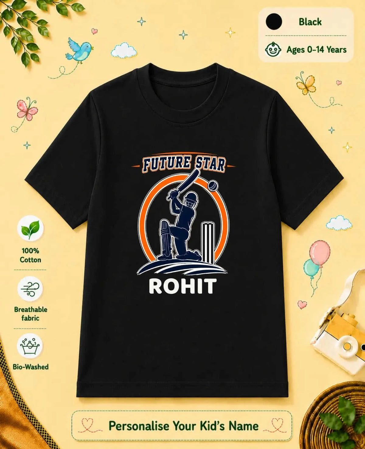 Future Sport Star Custom Kid Cotton Tshirt Swiftsoul