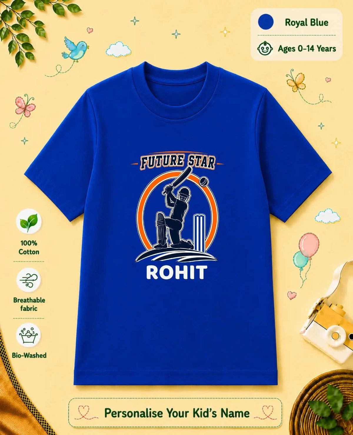 Future Sport Star Custom Kid Cotton Tshirt Swiftsoul