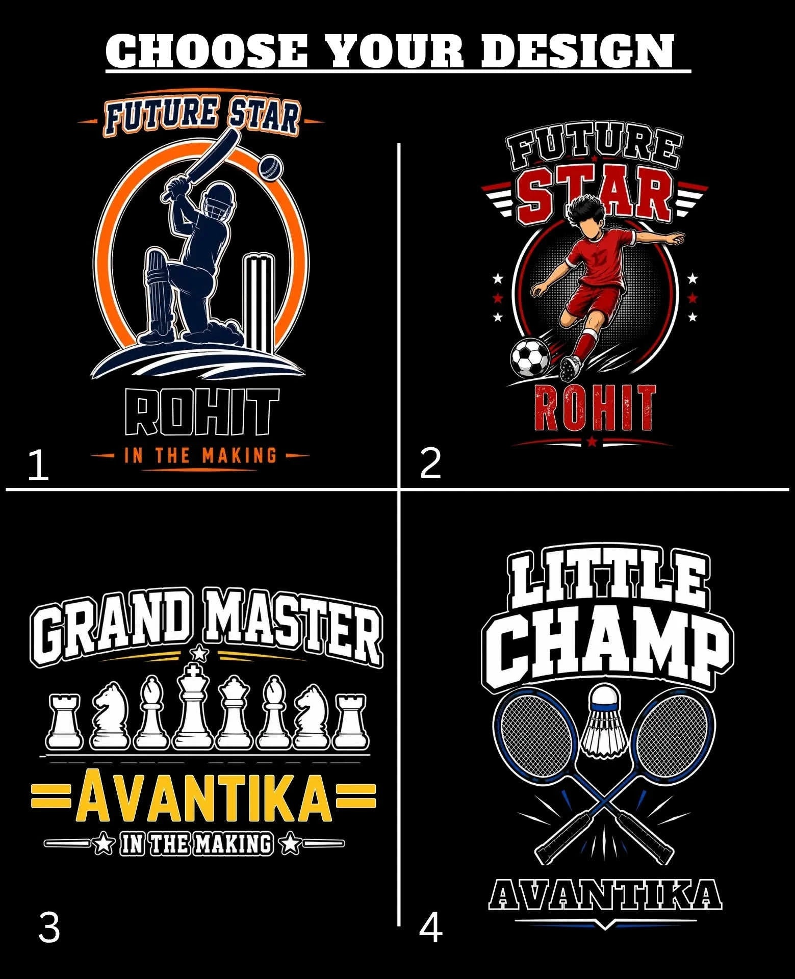 Future Sport Star Custom Kid Cotton Tshirt Swiftsoul