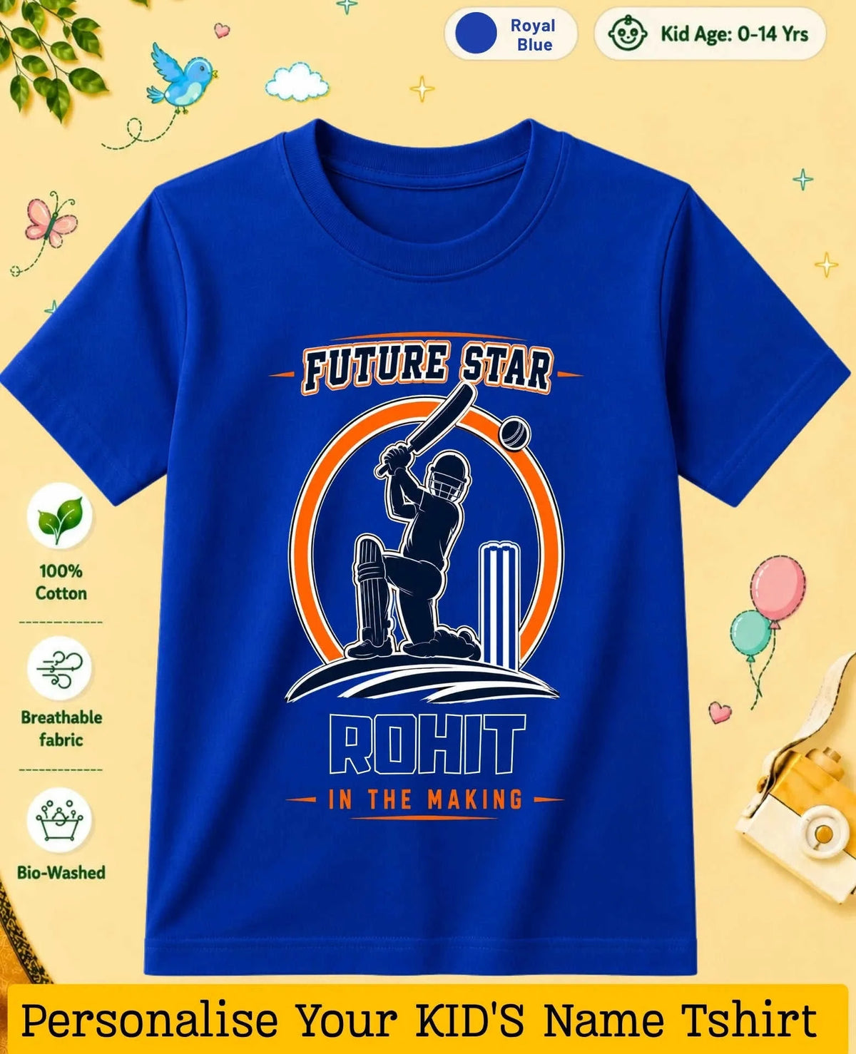 Future Sport Star Custom Kid Cotton Tshirt Swiftsoul