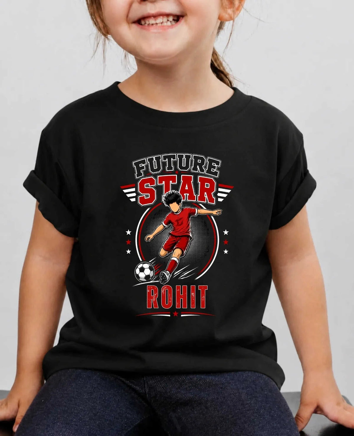 Future Sport Star Custom Kid Cotton Tshirt Swiftsoul