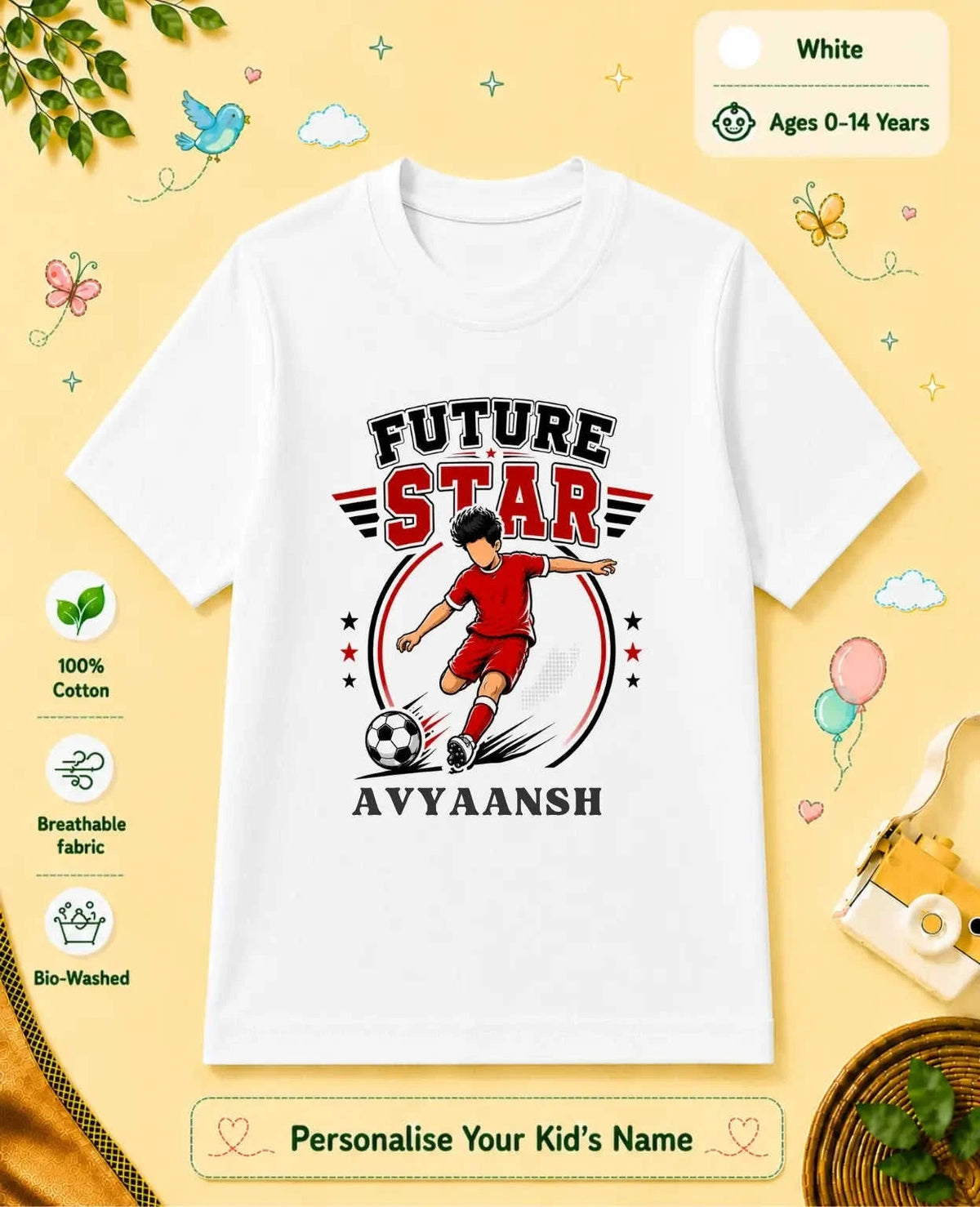 Future Sport Star Custom Kid's Cotton Tee Swiftsoul
