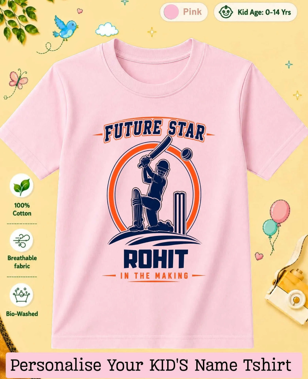 Future Sport Star Custom Kid's Cotton Tee Swiftsoul