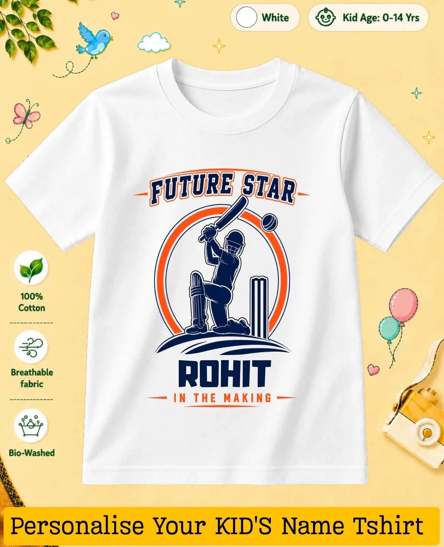 Future Sport Star Custom Kid's Cotton Tee Swiftsoul