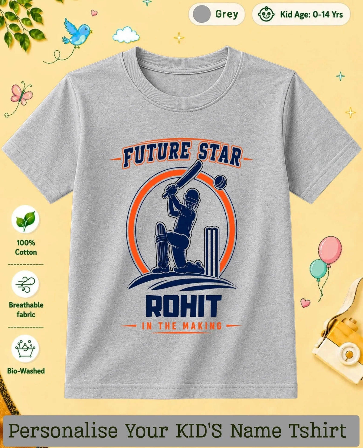 Future Sport Star Custom Kid's Cotton Tee Swiftsoul
