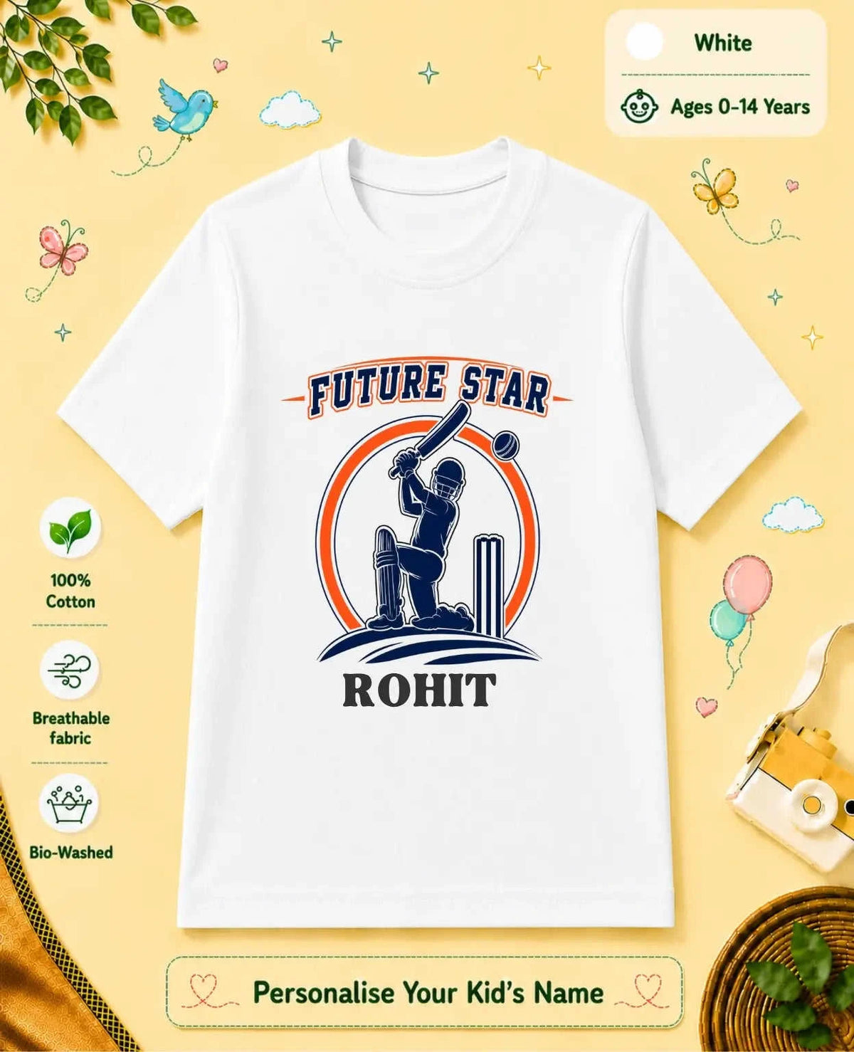 Future Sport Star Custom Kid's Cotton Tee Swiftsoul