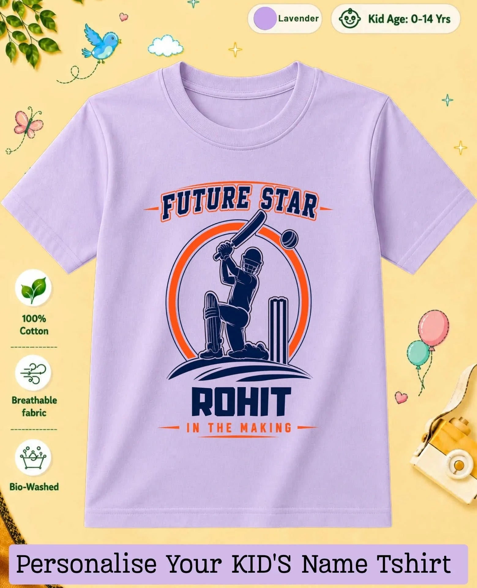 Future Sport Star Custom Kid's Cotton Tee Swiftsoul